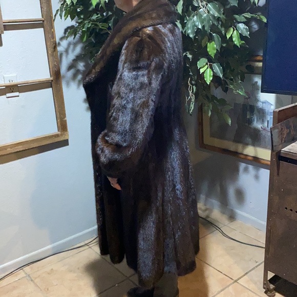 Mink Coat Size Small (chocolate brown and black ) - Picture 2 of 6